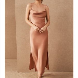 BHLDN Cali Satin Charmeuse Midi Dress